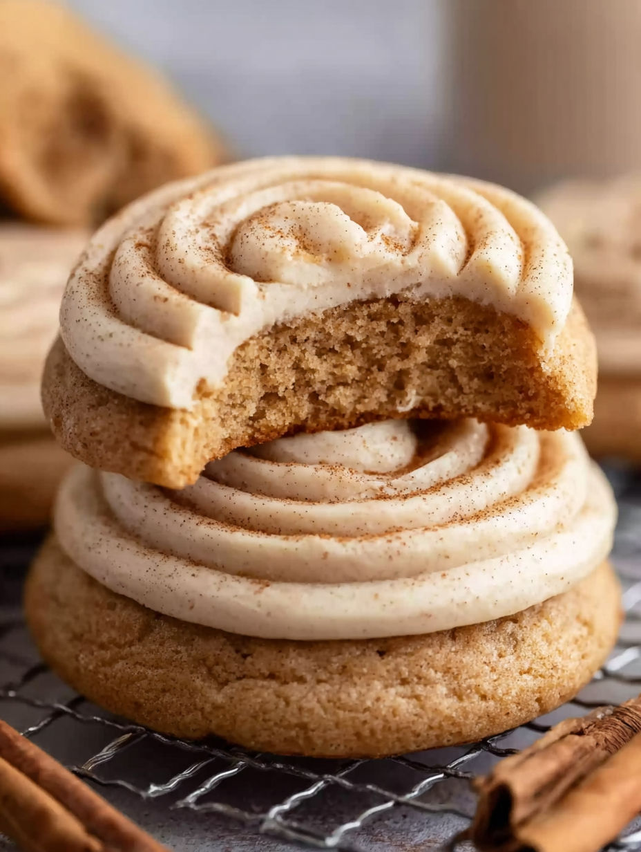A cookie with a bite taken out of it.