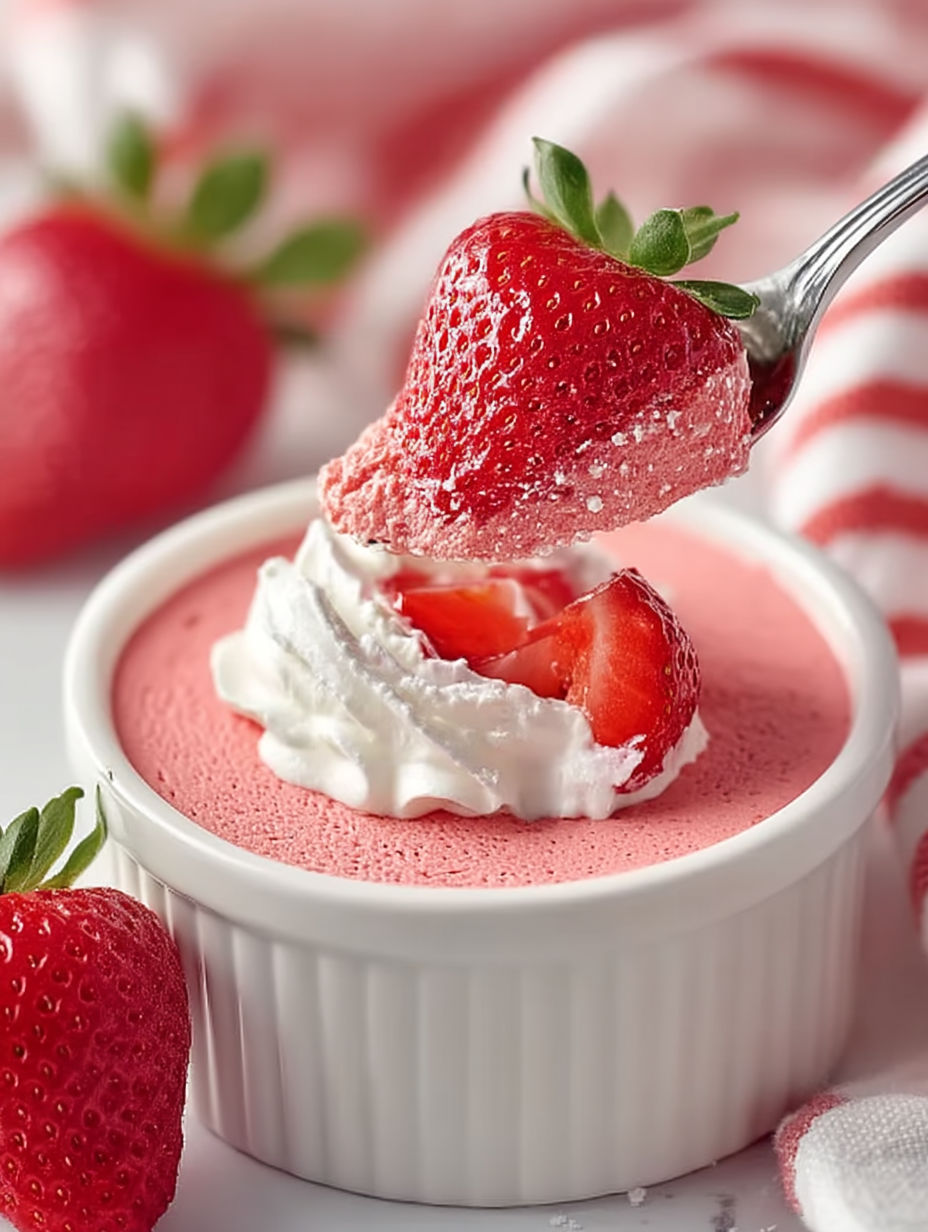 A fork is in a bowl of strawberry shortcake.