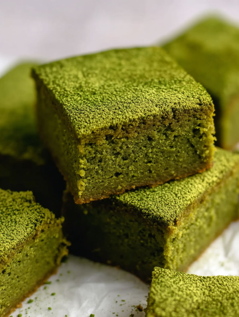 The Best Matcha Brownies ever!