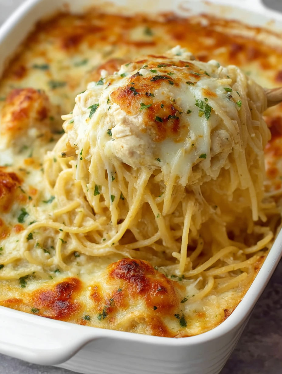 A white cheddar chicken pasta dish.