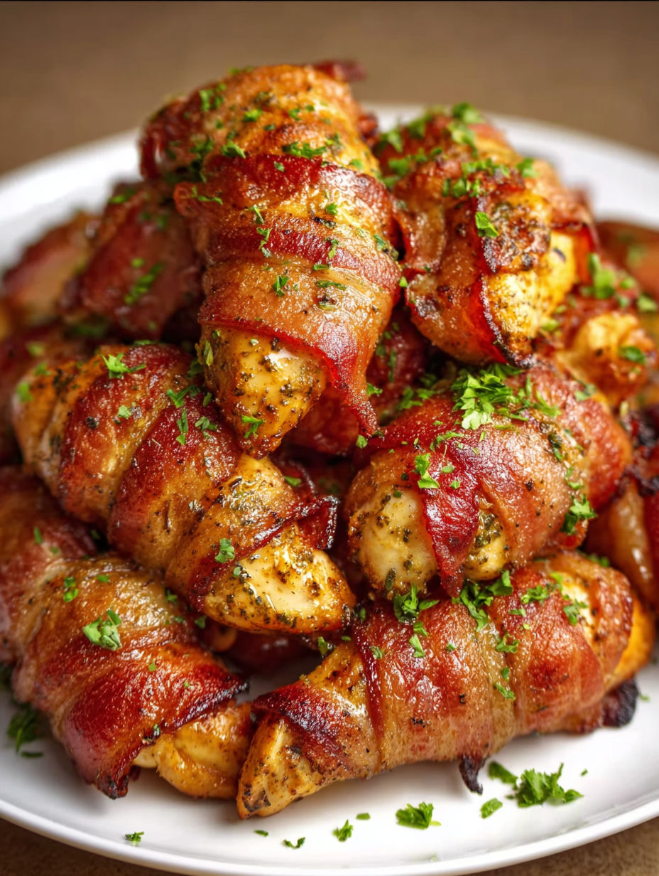 Bacon Wrapped Chicken Tenders.