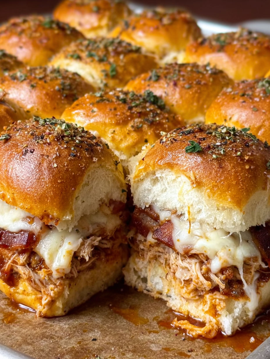 A close up of BBQ Pulled Pork Sliders.