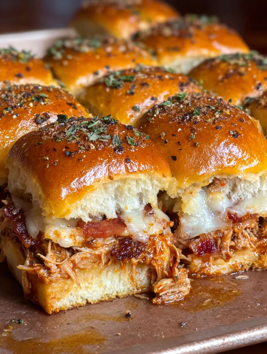 A plate of BBQ Pulled Pork Sliders.