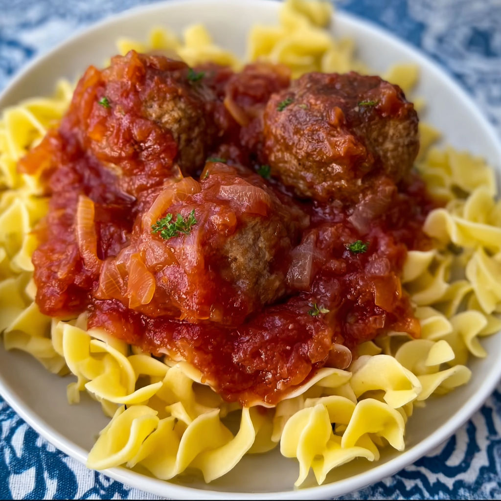 A plate of meatballs covered in sauerkraut.