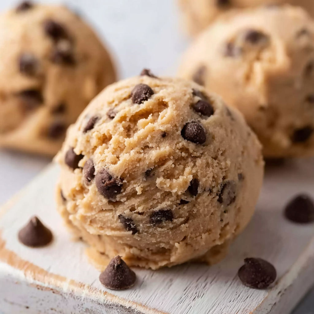 A plate of chocolate chip cookies.