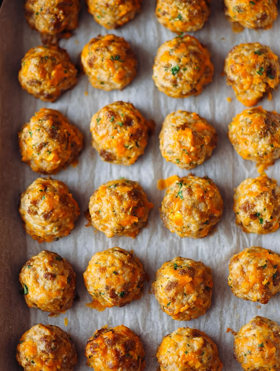 Bisquick Chicken Sausage Balls.