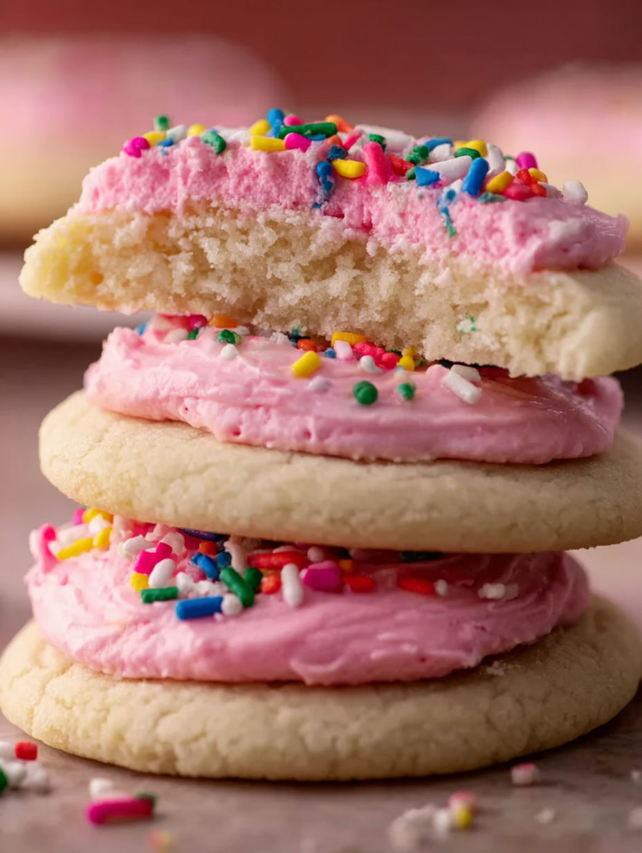 A stack of sour cream sugar cookies.