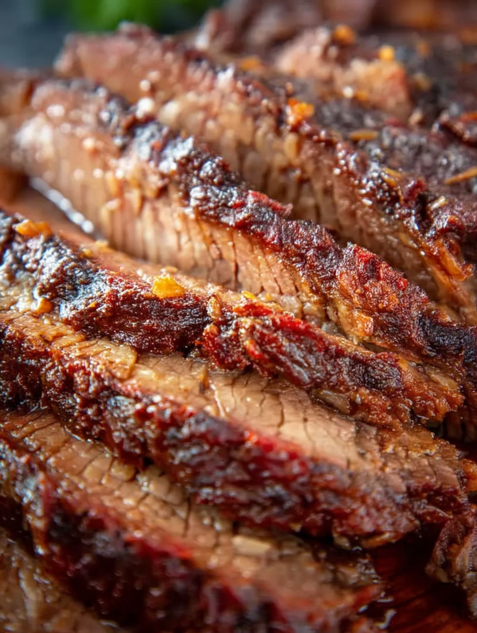 A close up of a piece of meat in a crock pot.