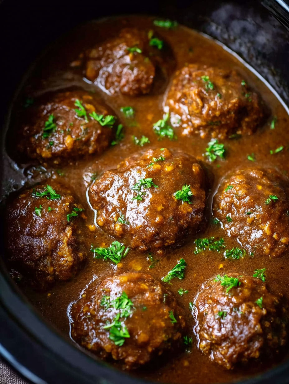 Slow cooker salisbury steak.