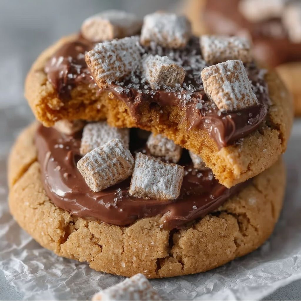 A cookie with chocolate and marshmallows on top.