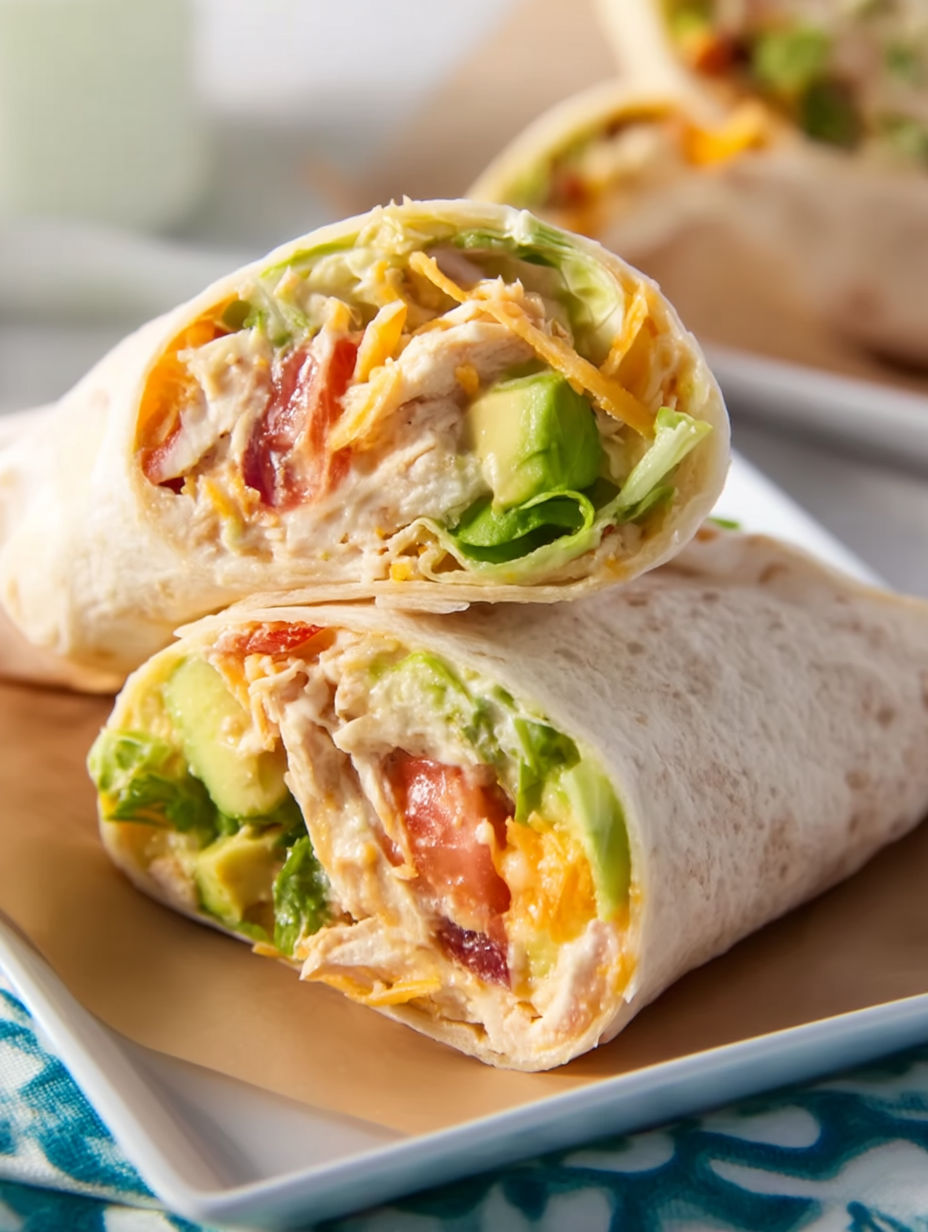 A crunchy southwestern chicken wrap.