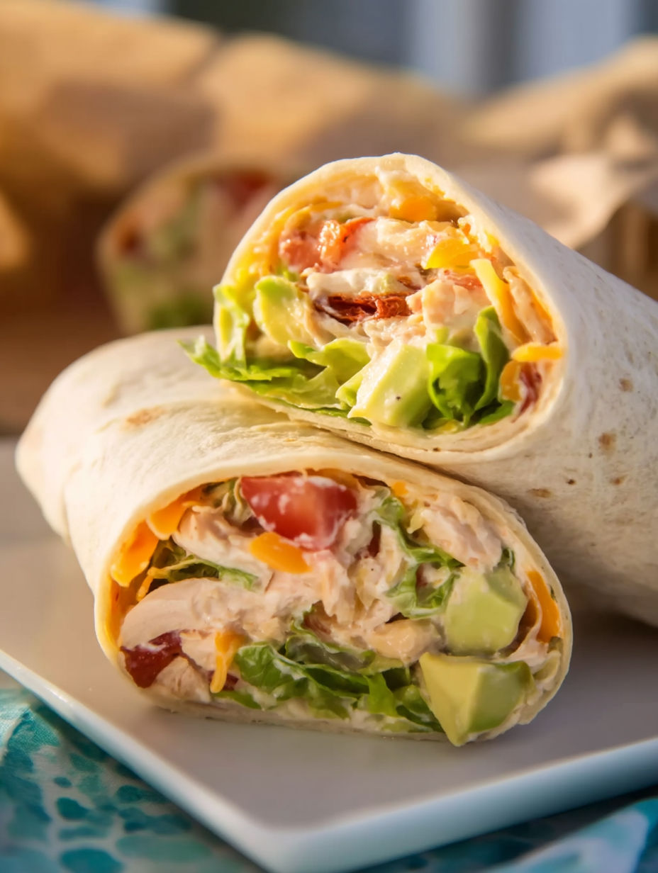 A crunchy southwestern chicken wrap.