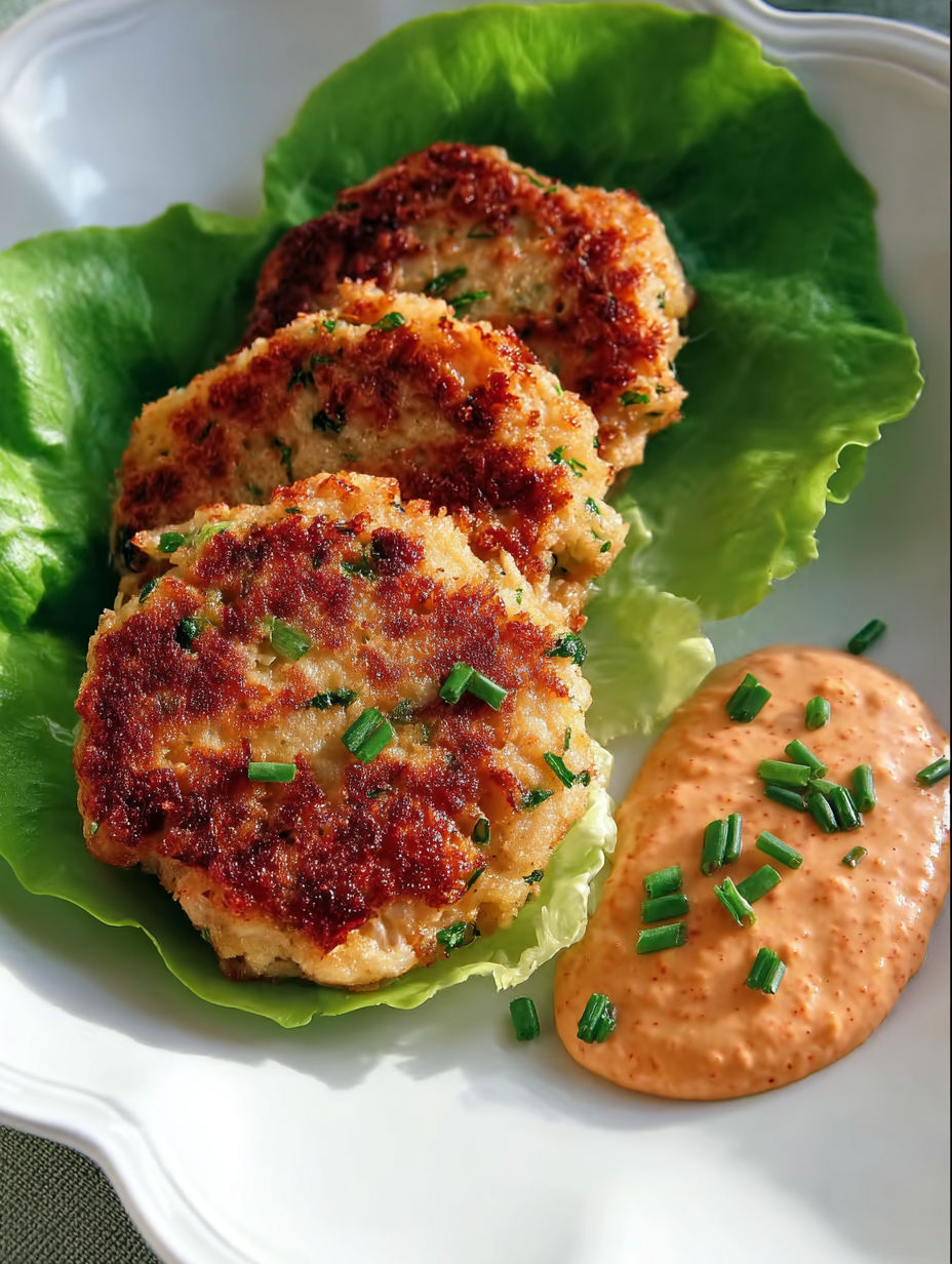 A plate of herb and cheese chicken fritters.