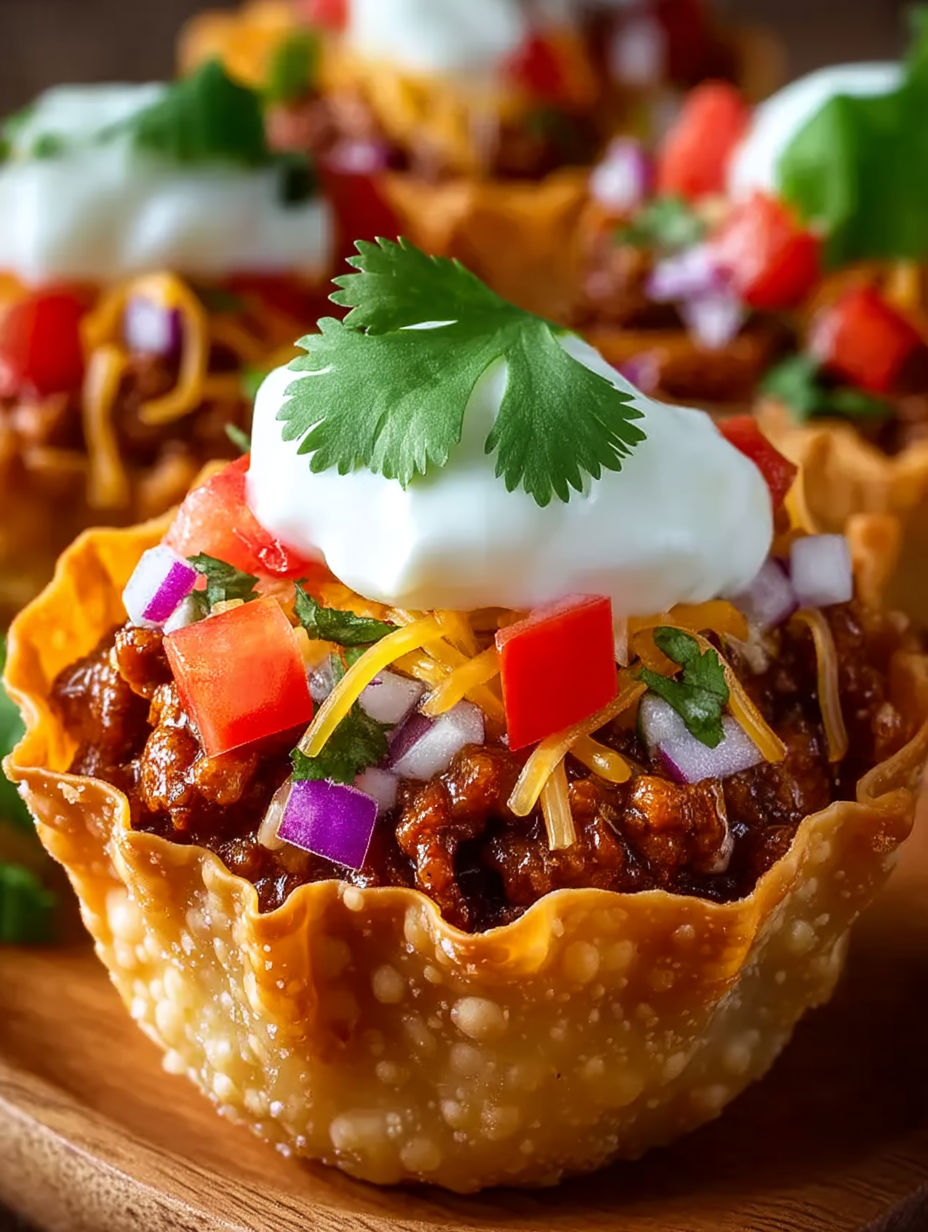 A taco cup with a chili cheese dog in it.