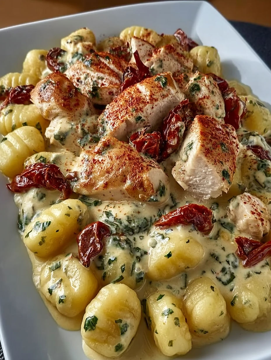 A plate of food with chicken and potatoes.