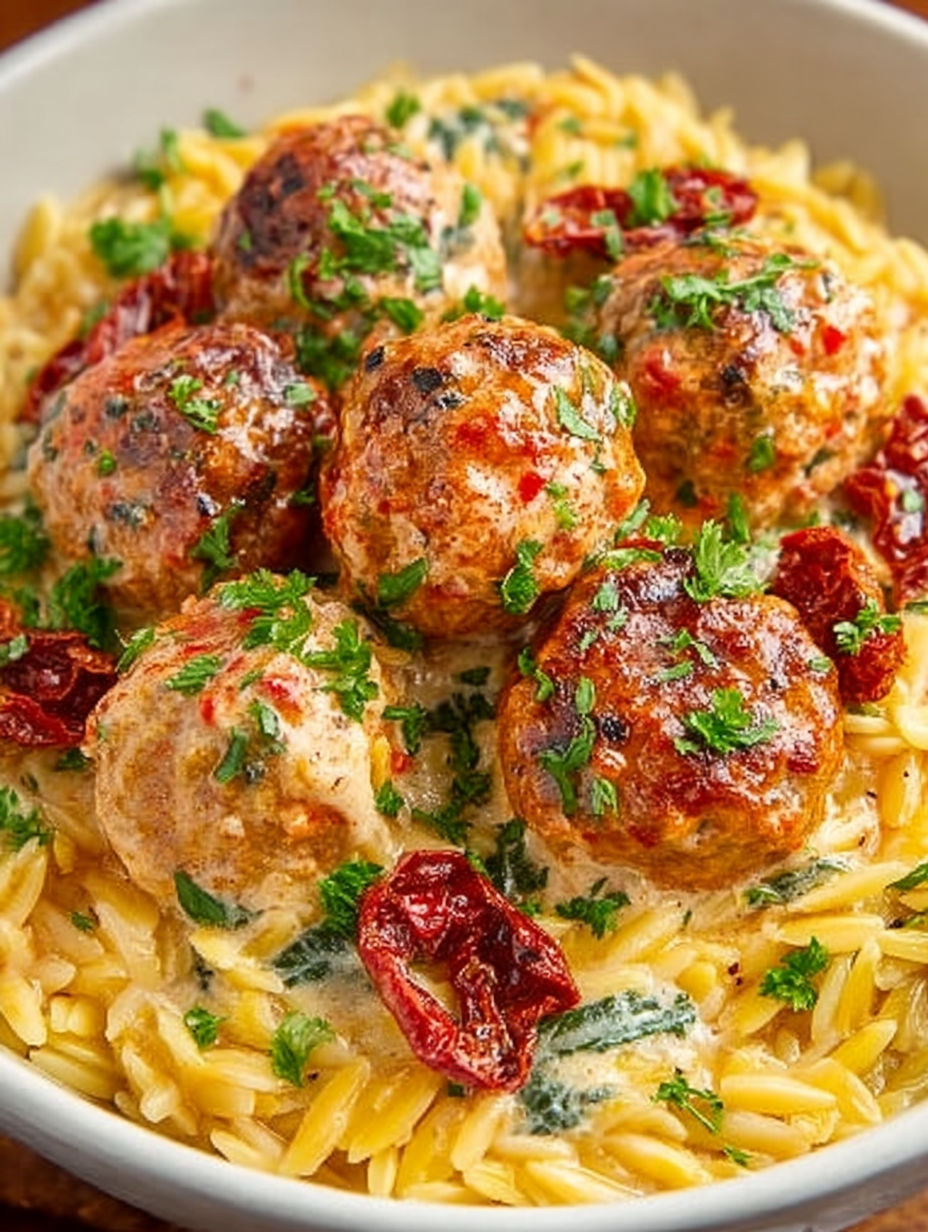 A plate of meatballs with sauce.