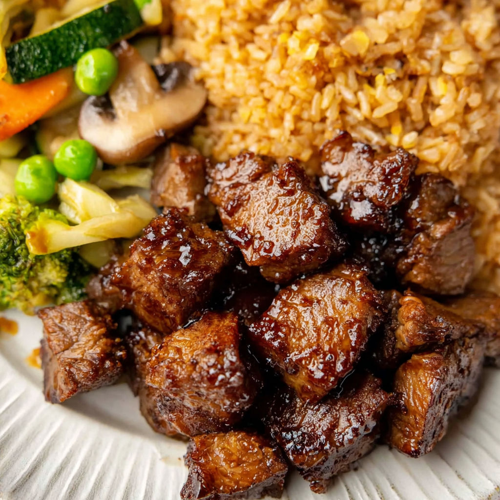 A plate of food with meat and vegetables.