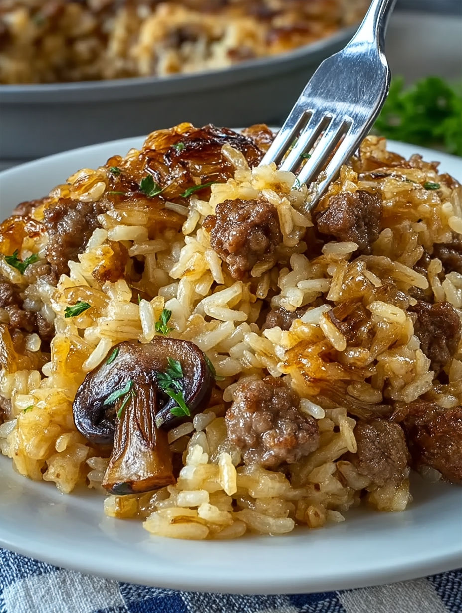 A plate of food with a fork on it.