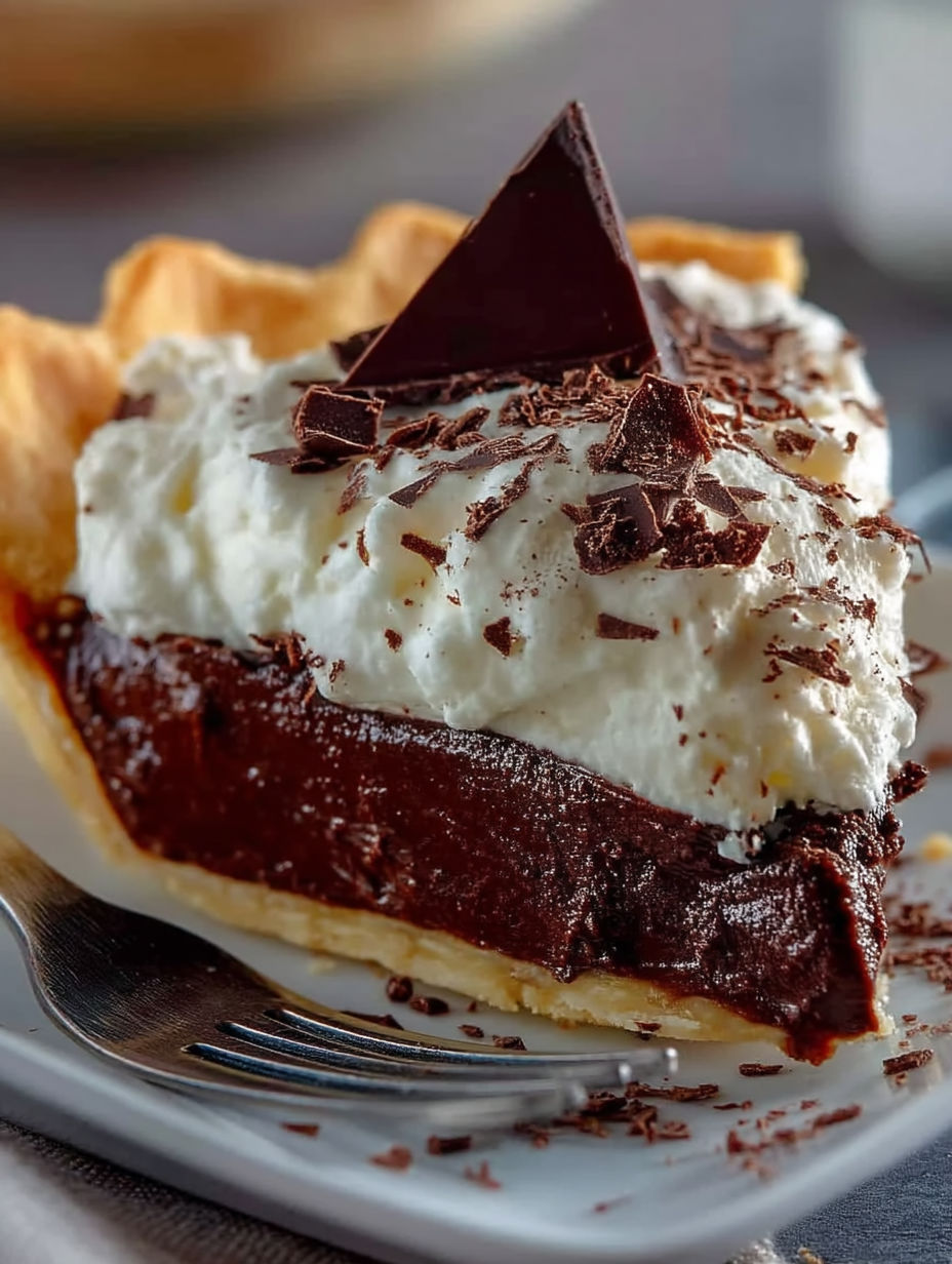 A slice of chocolate cake with white whipped cream.
