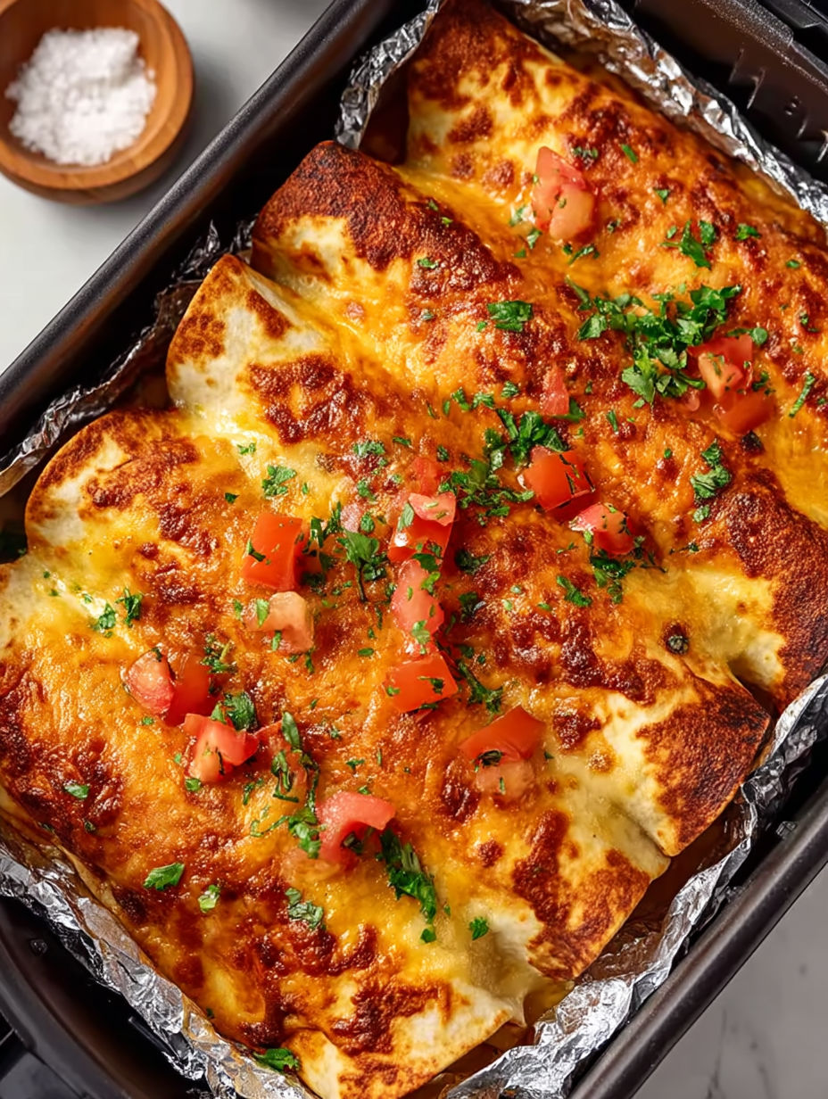 A dish of food with tomatoes and cheese.