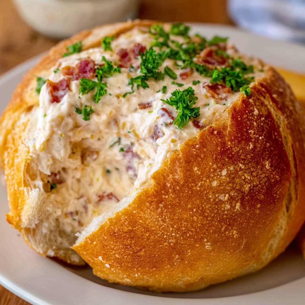 Crack chicken ball in a bun.