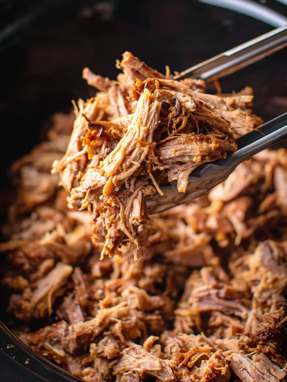 A fork is holding a piece of meat.