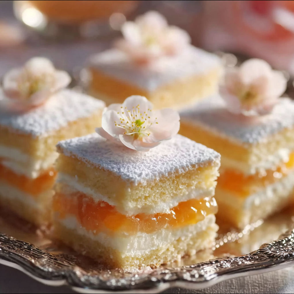 A plate of cake with white frosting and pink flowers.