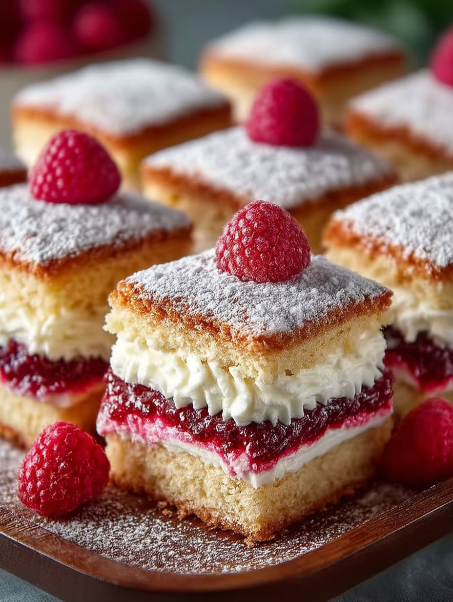 A plate of raspberry cream sandwiches.