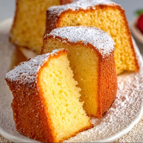 A slice of Southern Pound Cake.