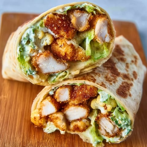 A crispy chicken caesar wrap.