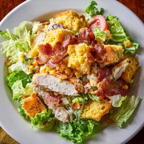 A plate of cornbread salad.