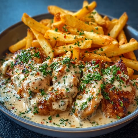 A plate of food with chicken and fries.