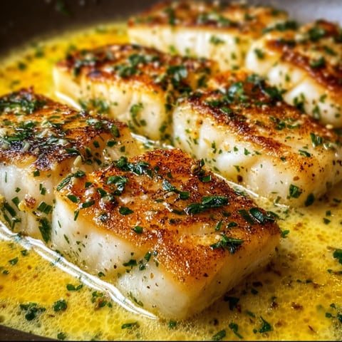 Scallops cooked in a sauce.