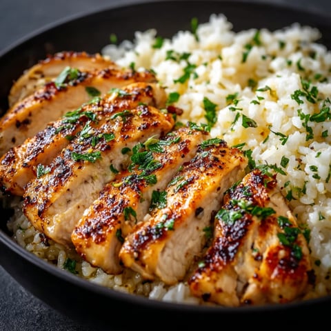 A plate of food with rice and meat.