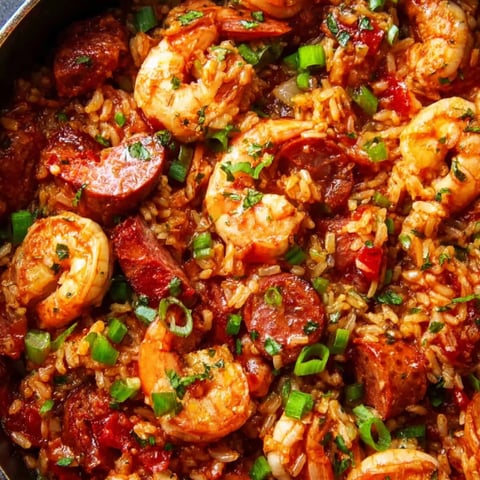 A hearty Creole Jambalaya dish with shrimp, rice, and vegetables.