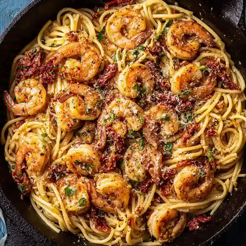 A delicious Cajun Shrimp Pasta Delight.