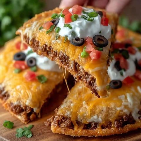 A slice of Mexican pizza with olives and tomatoes.