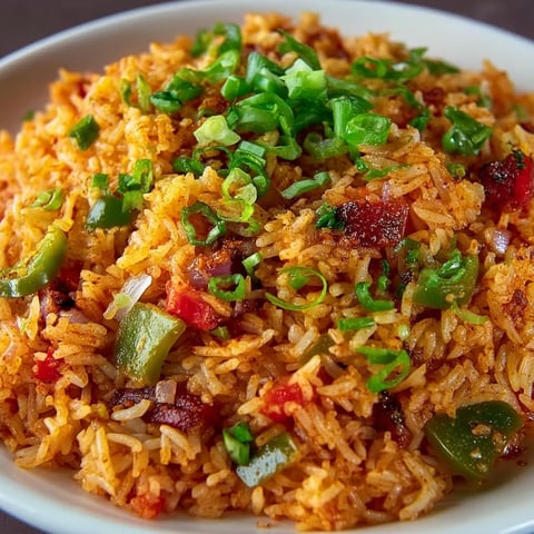 A bowl of rice with green onions.