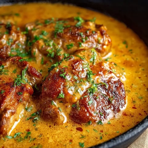 A pan of smothered pork chops.