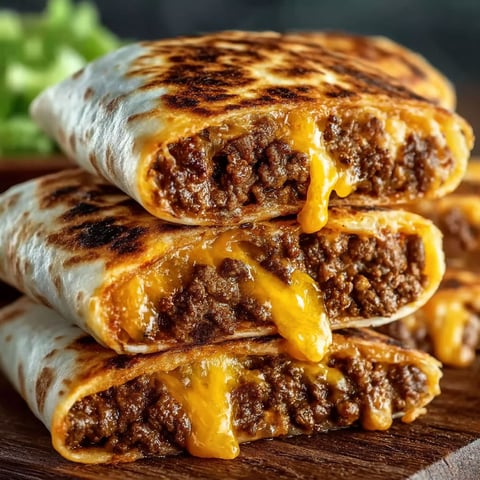 A stack of loaded cheesy pocket tacos.