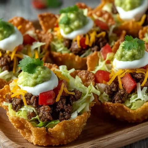 Taco bites party cups with lettuce, tomatoes, and cheese.
