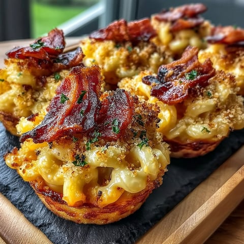 A plate of smoked mac and cheese bacon.