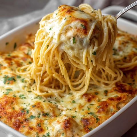 A bowl of pasta with white cheddar cheese and chicken.