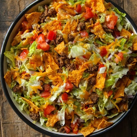 A bowl of Doritos Taco Salad.