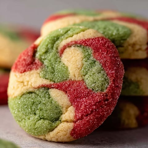 A stack of colorful cookies.