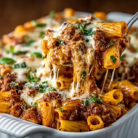 A close up of a delicious Italian Sausage Casserole.