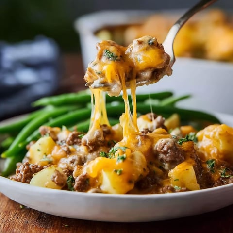 A spoon is in a bowl of food.