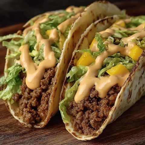 Two tortilla burgers with lettuce and cheese.