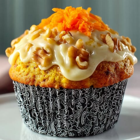 A cupcake with a carrot cake doughnut muffin topping.