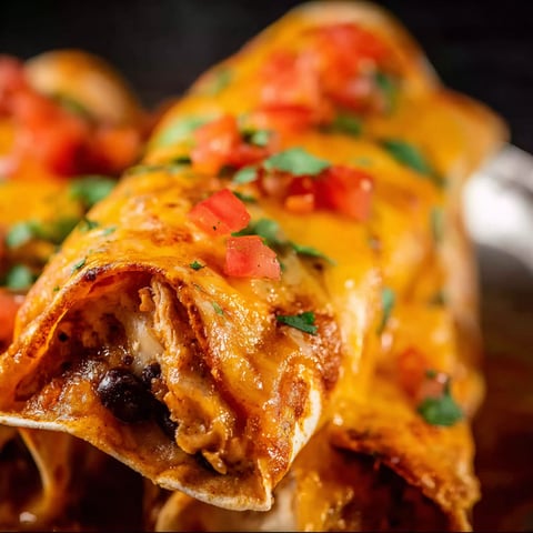 Air Fryer Chicken Enchiladas.
